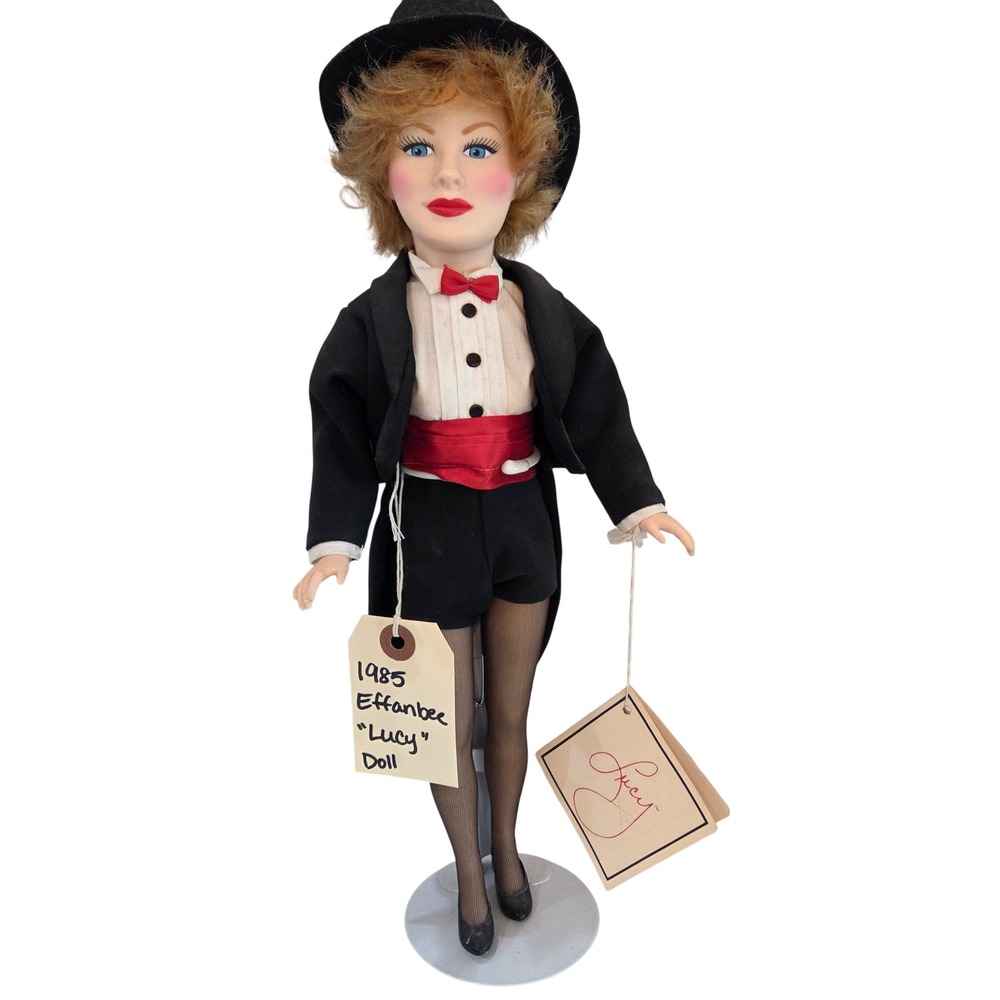 Effanbee Legend Series Lucille Ball Doll 16.5" Black Tuxedo 1985, I Love Lucy